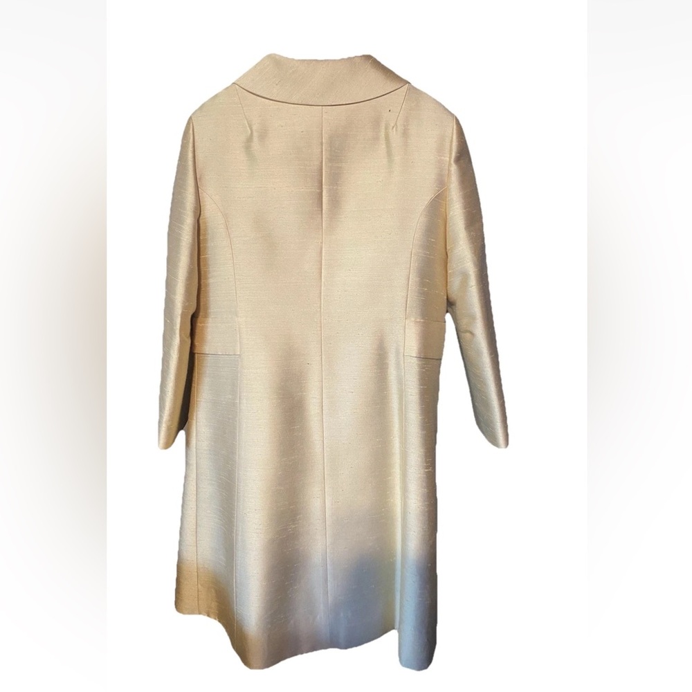 Vintage 1960s Ivory Silk Dress & Coat Set Jackie O Style Nordstrom Designer - Picture 6 of 16